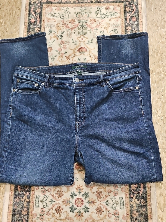 Ralph Lauren Denim - Ralph Lauren Size 16 Stretch Indigo Straight-Leg Jeans